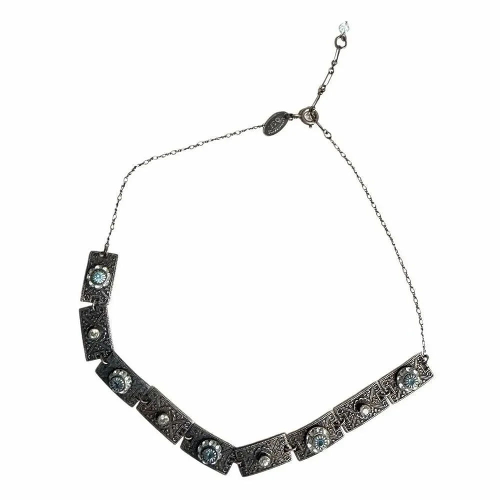 Liz Palacios San Francisco Crystal Panel Necklace